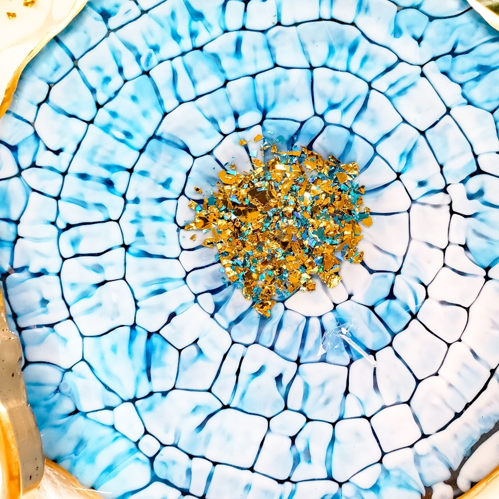 MADE TO ORDER - Resin Geode Candle Coaster - Picture 2 of 15